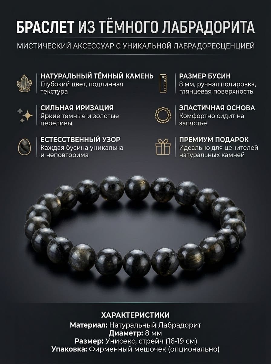 Браслет из лабрадорита